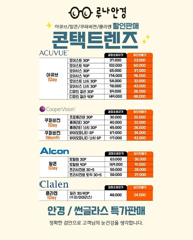 팩렌즈 특가!!!