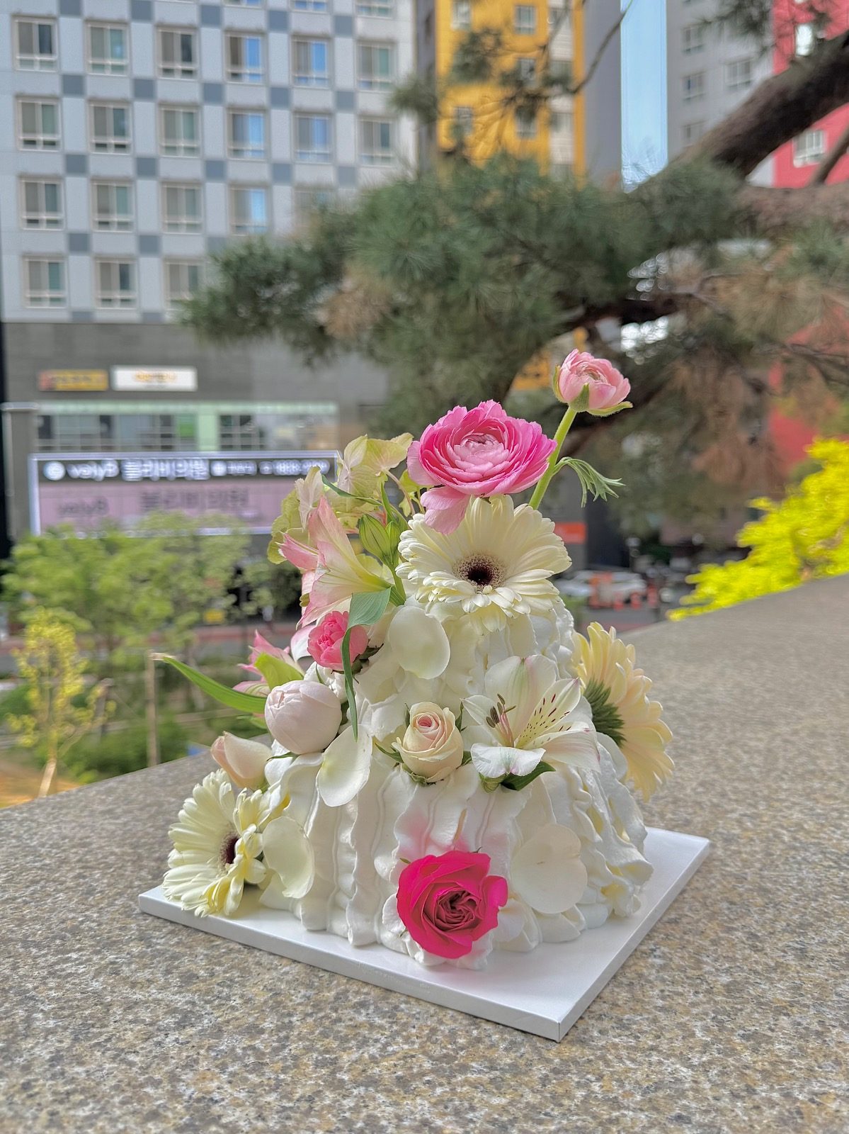 생크림 2단케이크