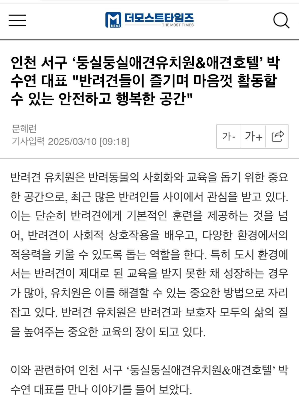 후기가 불타는 애견유치원 호텔✨