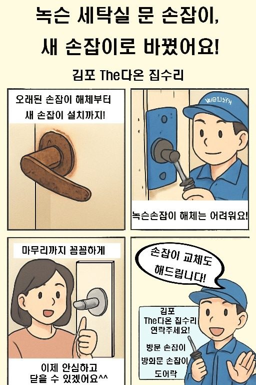 도어 손잡이 교체