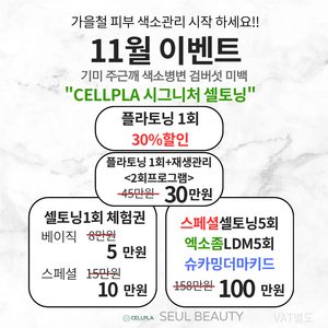 11월 이벤트 색소관리 30% 할인