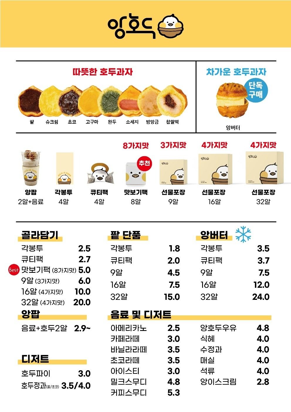 price menu