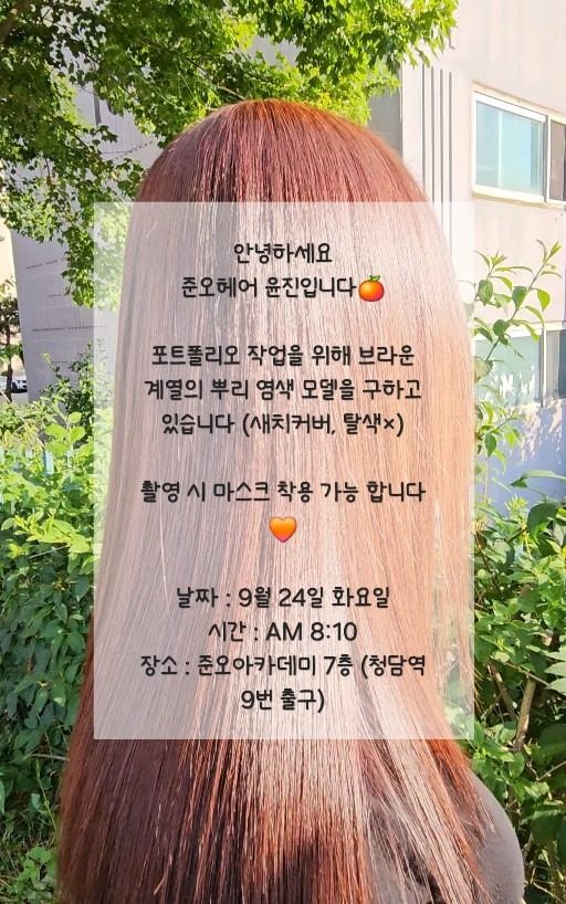 🧡뿌리염색 모델🧡