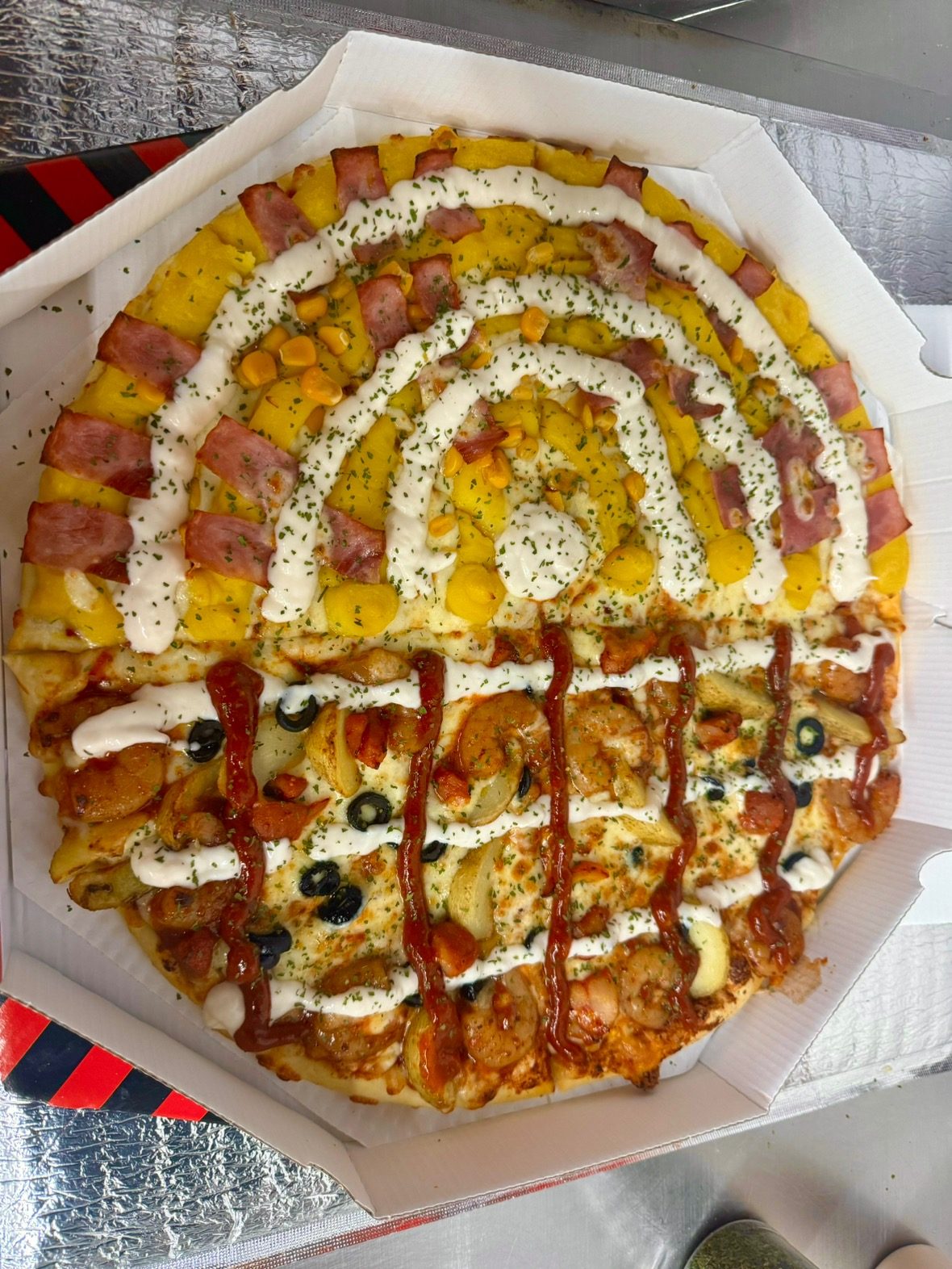 저녁 식사는 피자스톰 반반핏쟈🍕