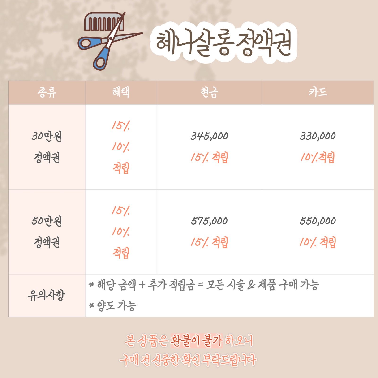 정액권 출�시