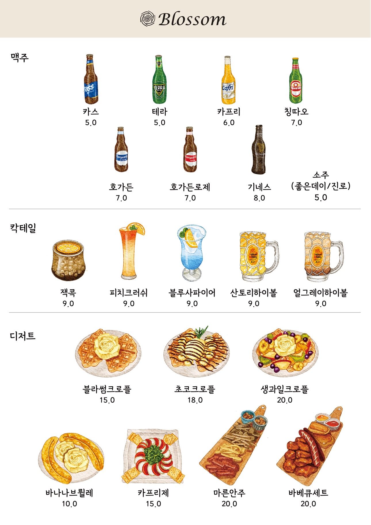 price menu