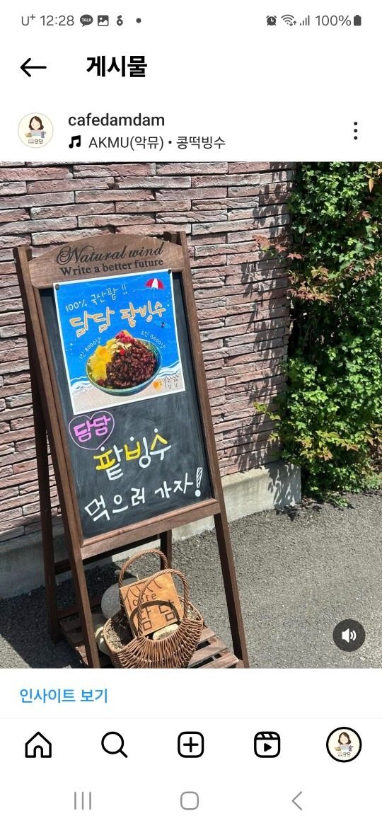 담담 씨앗 팥빙수!!