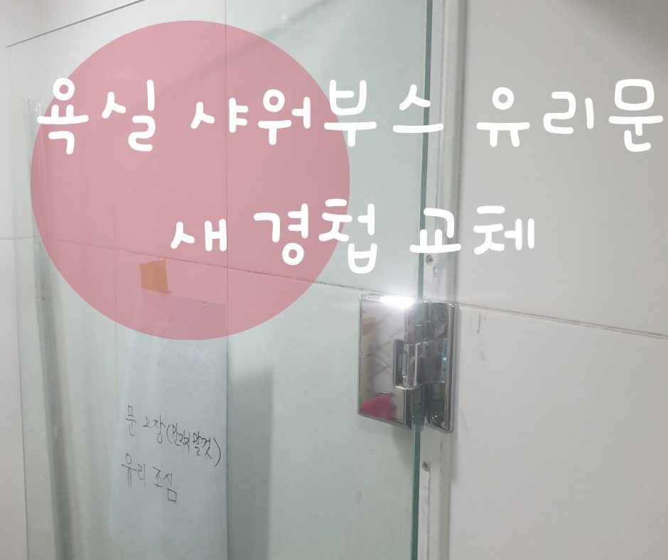 떨어진 욕실 샤워부스 유리문! 새 경첩으로 튼튼하게!