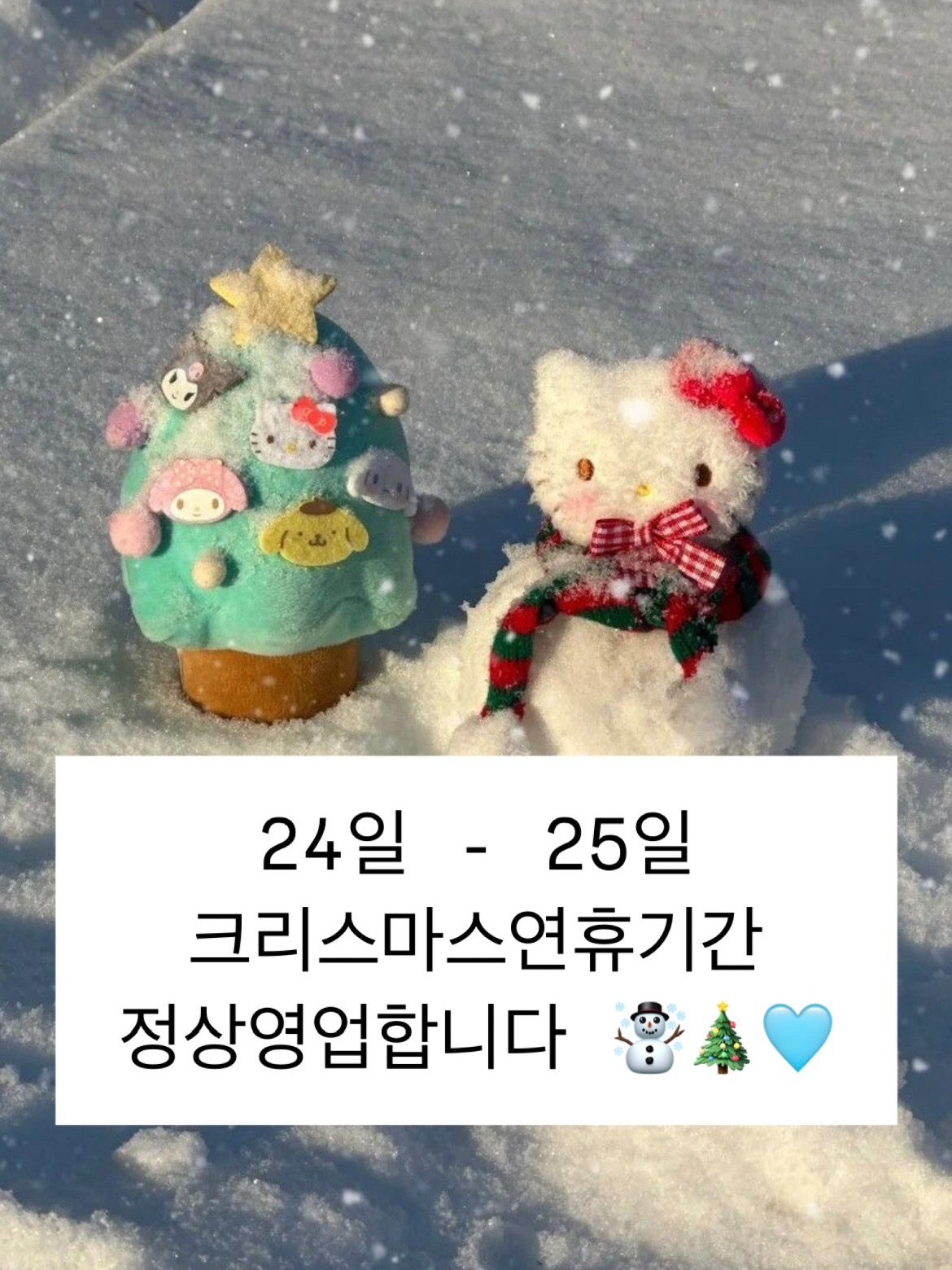 🎄크리스마스 연휴기간 정상영업안내🎄