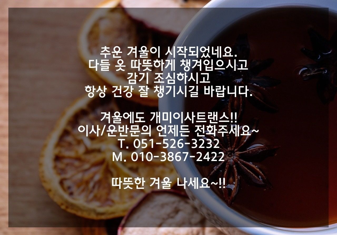 따뜻한 겨울을 나시길 바라며♡