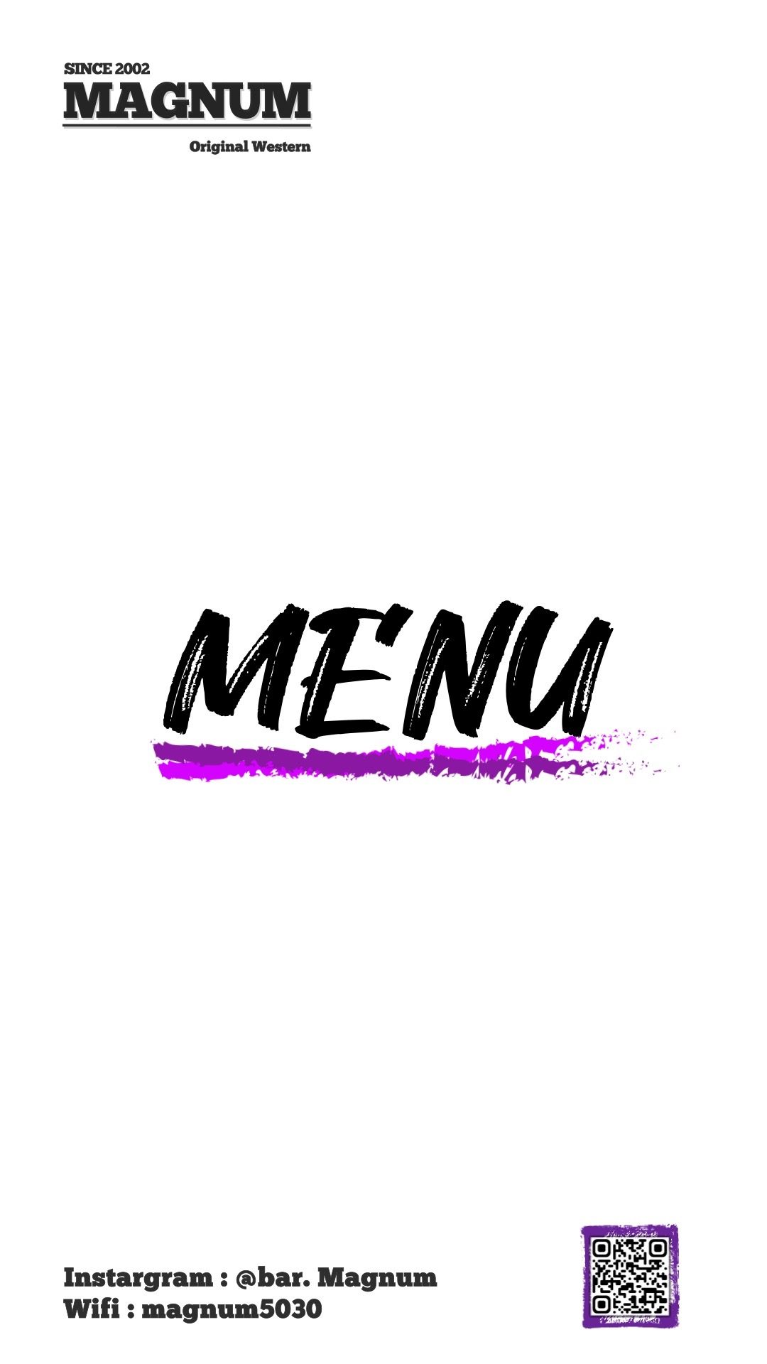 price menu