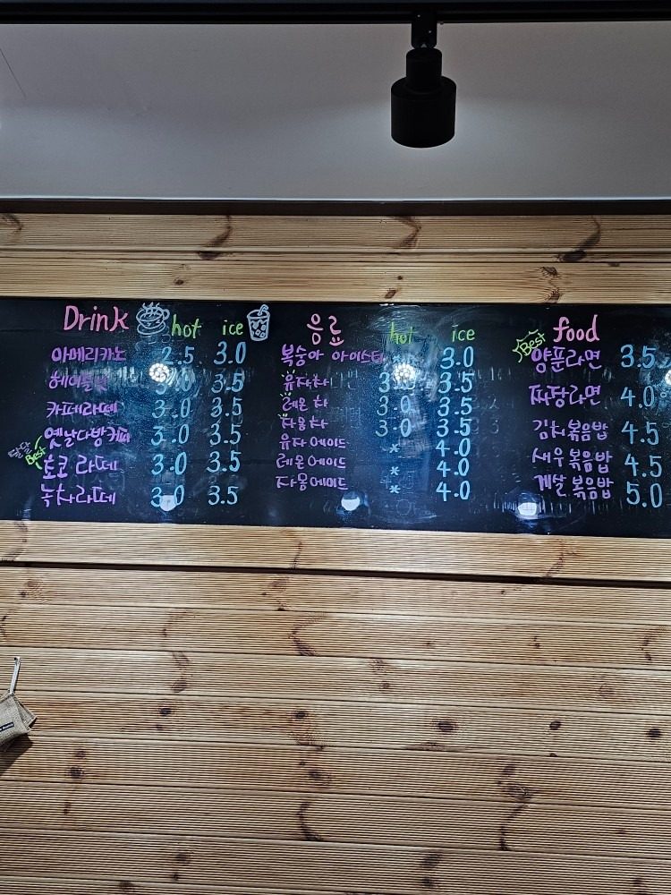 price menu