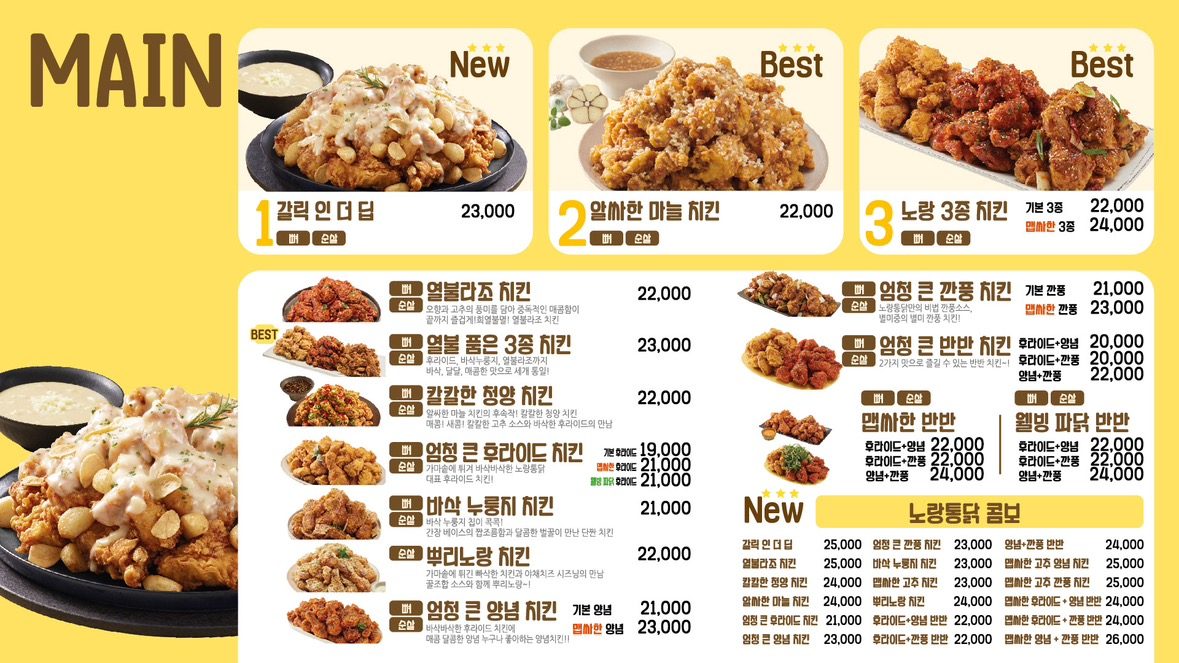 price menu