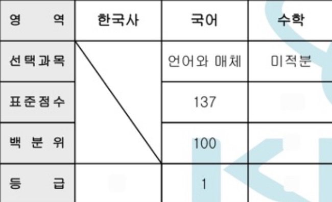 25 수능 국어 백분위 100