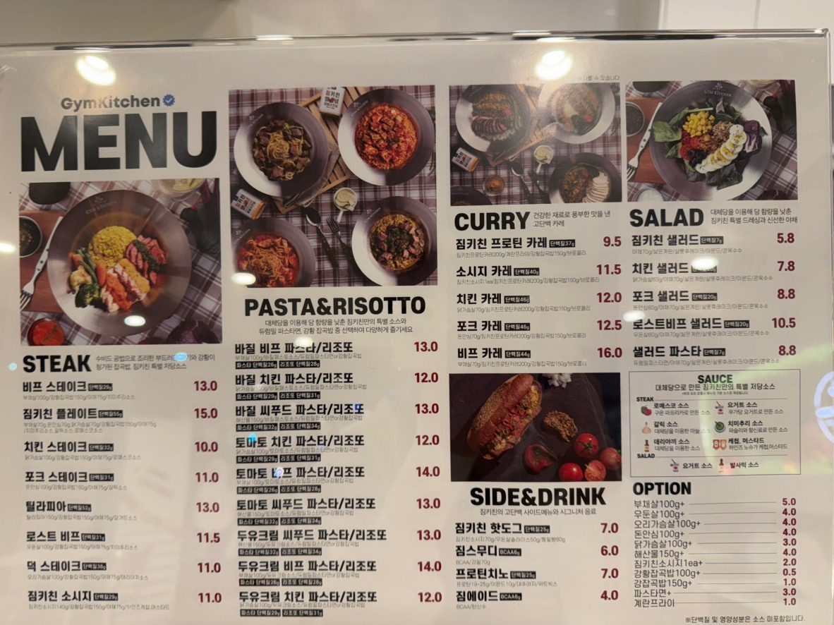 price menu