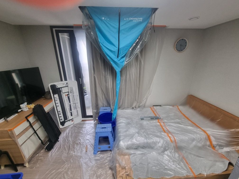 송파 위례 리슈빌 천장형 에어컨 청소 완료