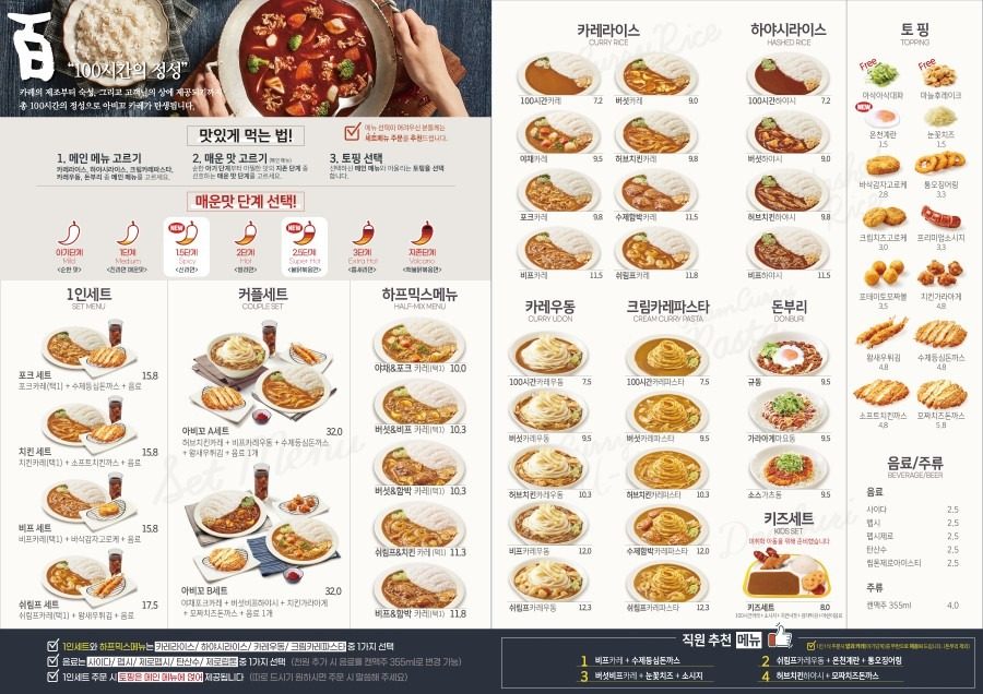 price menu