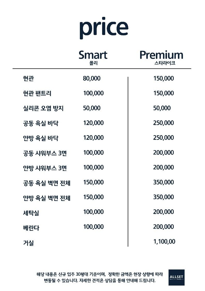 price menu