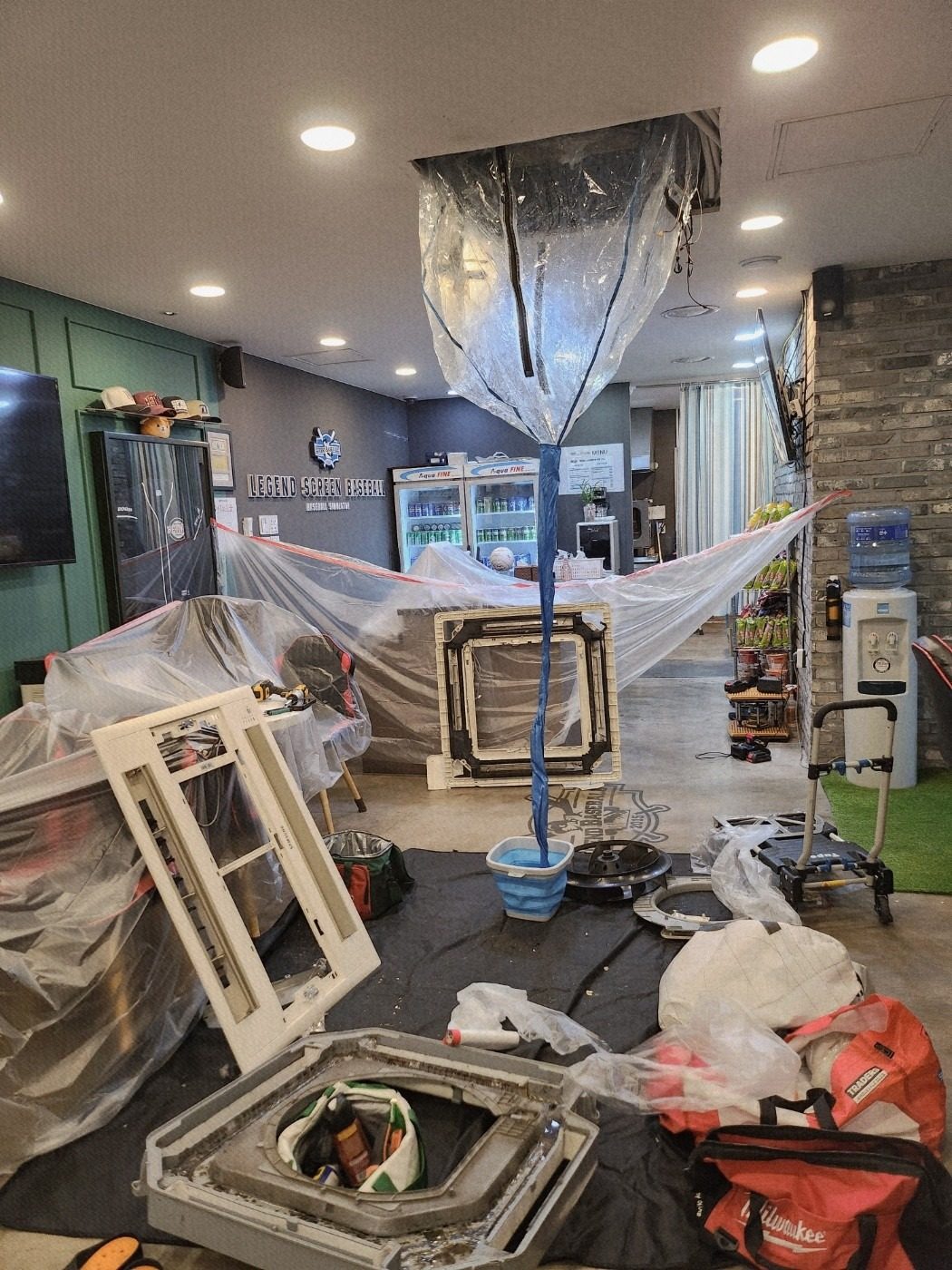 스크린.야구장 작업사진입니다.