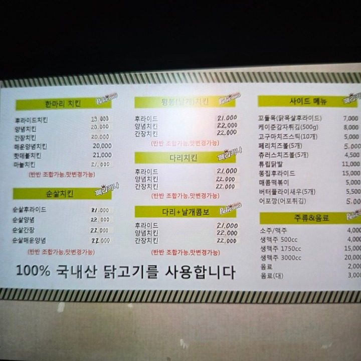 페리카나치킨 왜관점