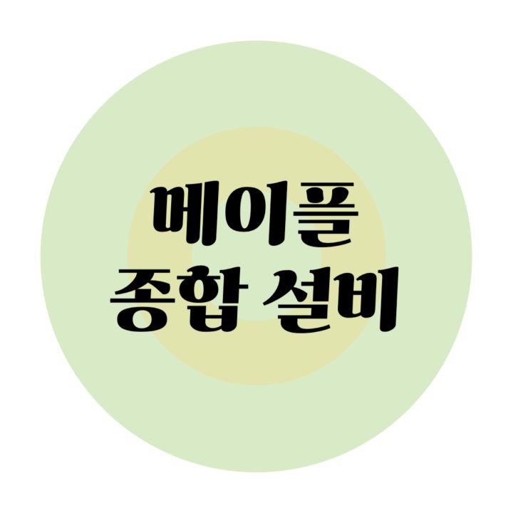 메이플 설비