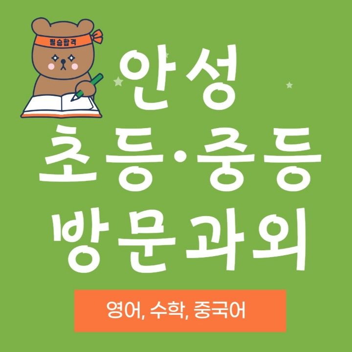 안성개인과외