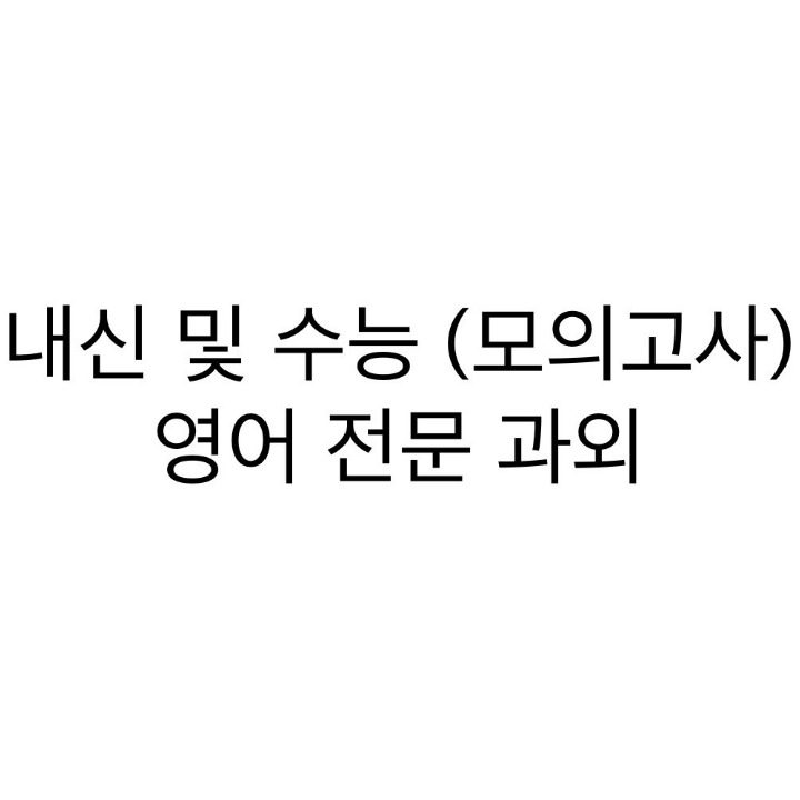 의대생 영어 전문 과외선생님