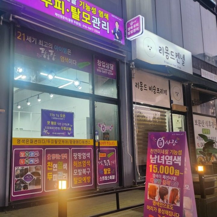 천연 미네랄 염색 두피 탈모관리