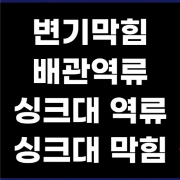 하수도 싱크대 변기 맏힘