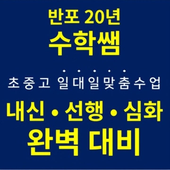 반포 20년 수학 과외