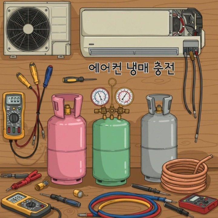 로켓- 에어컨 가스 충전