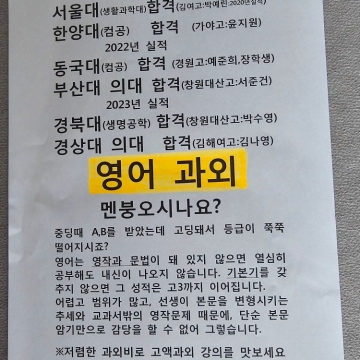 영어전문과외