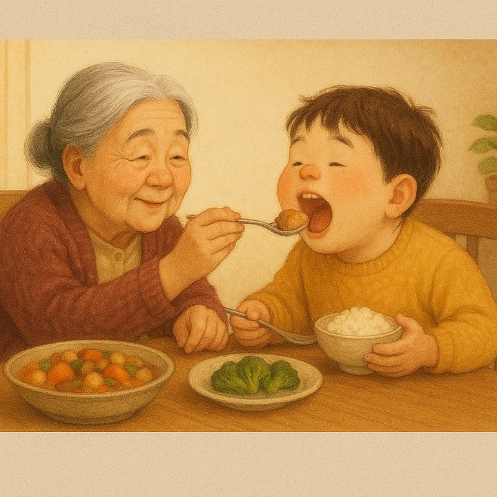 할머니손자는먹보야