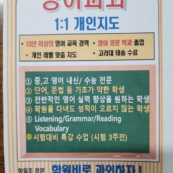 중등.고등 1대1��영어과외