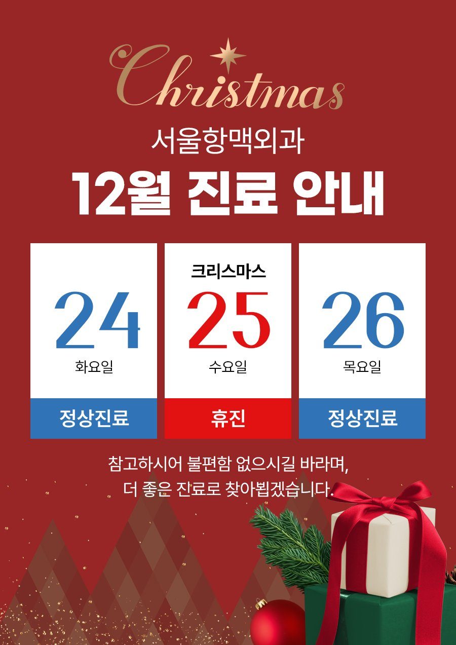 🎄12월 진료일정 안내🎄