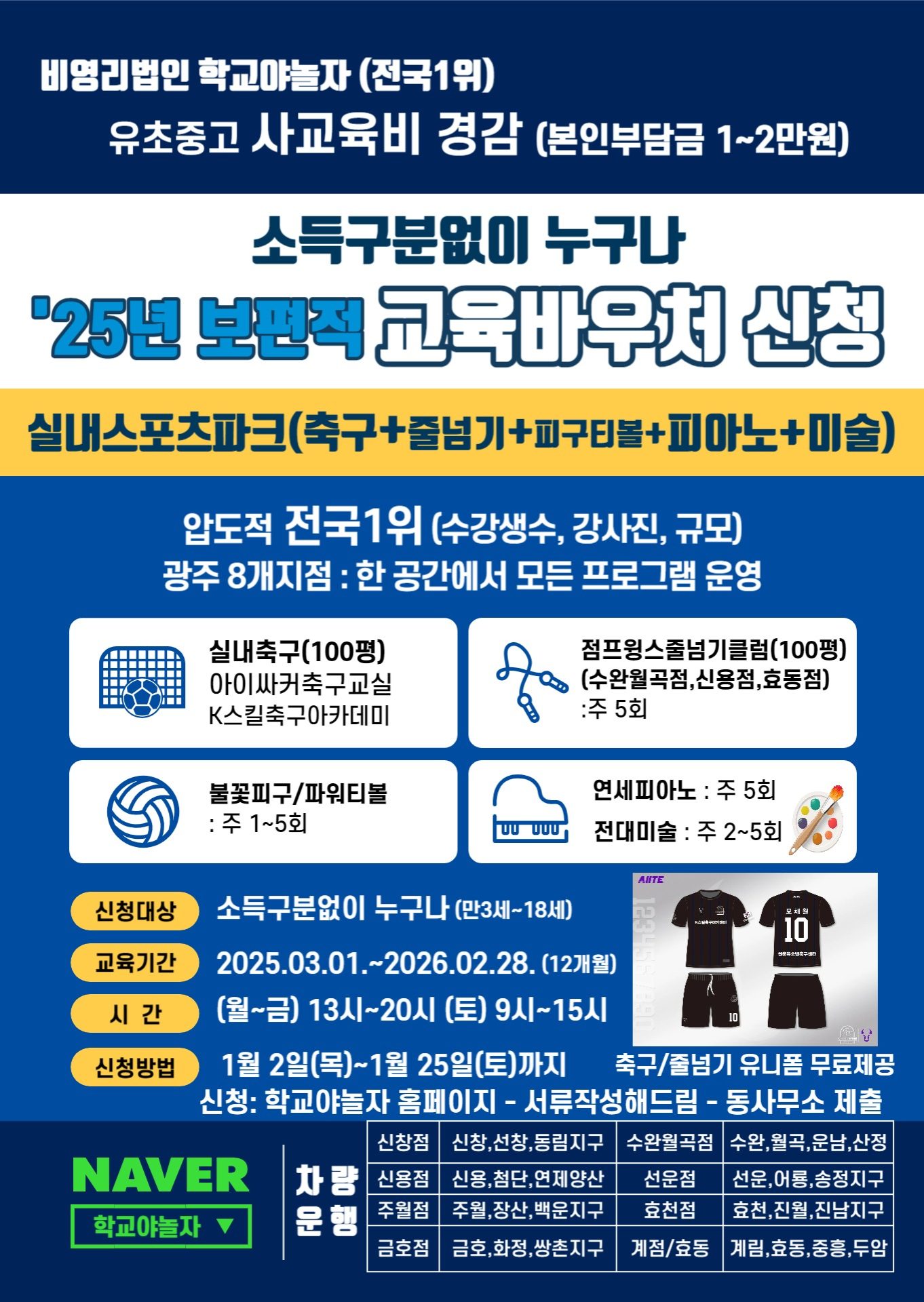 학교야 놀자에서 교육바우처 신청하면, 수강료가 월 1~2만원!! 💸