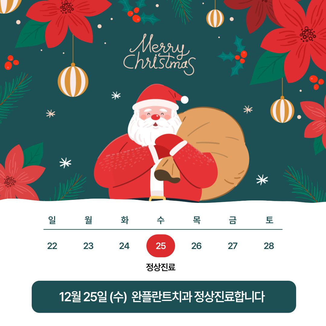 12월 25일 정상진료합니다!