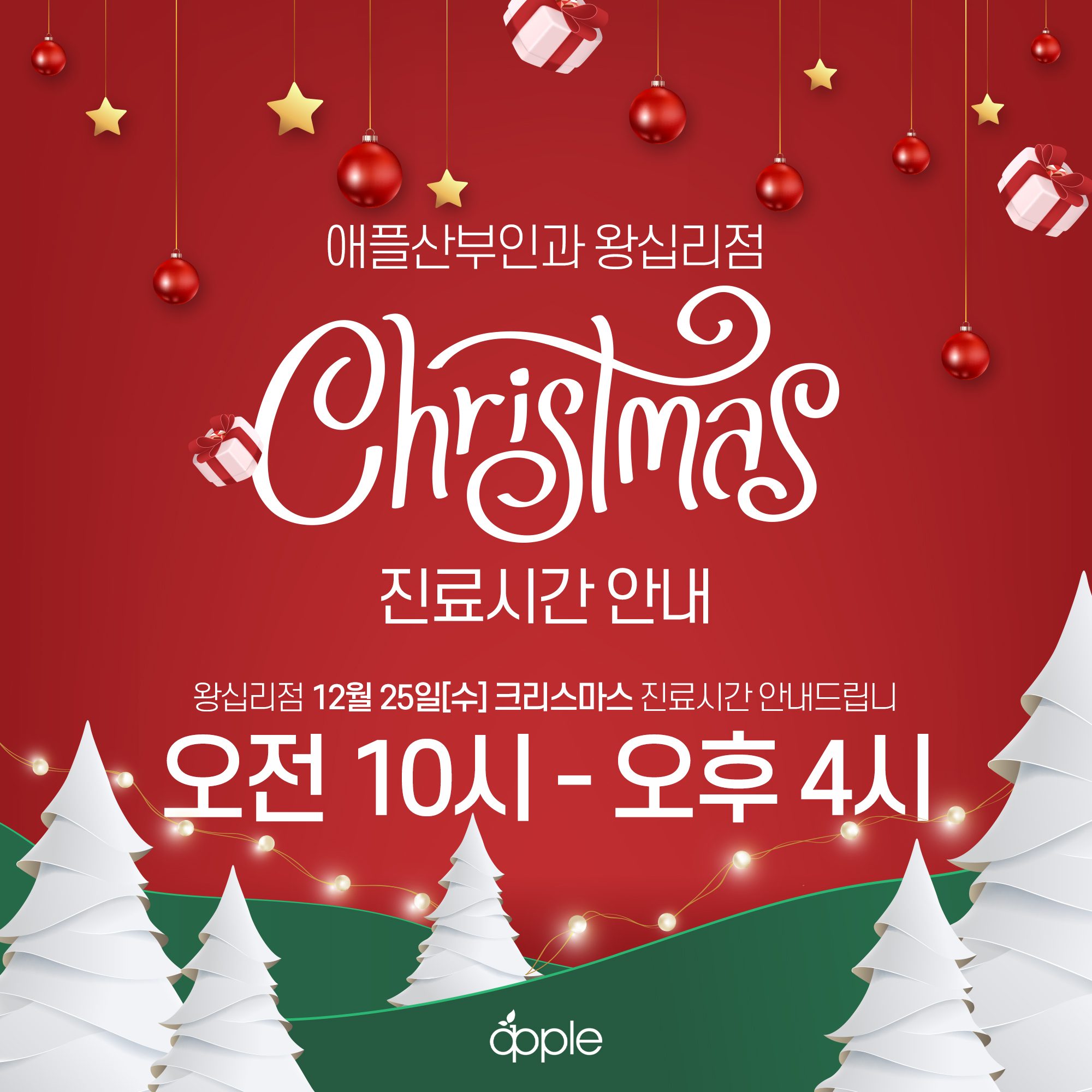 [📢공지] 12/25 크리스마스 진료 안내