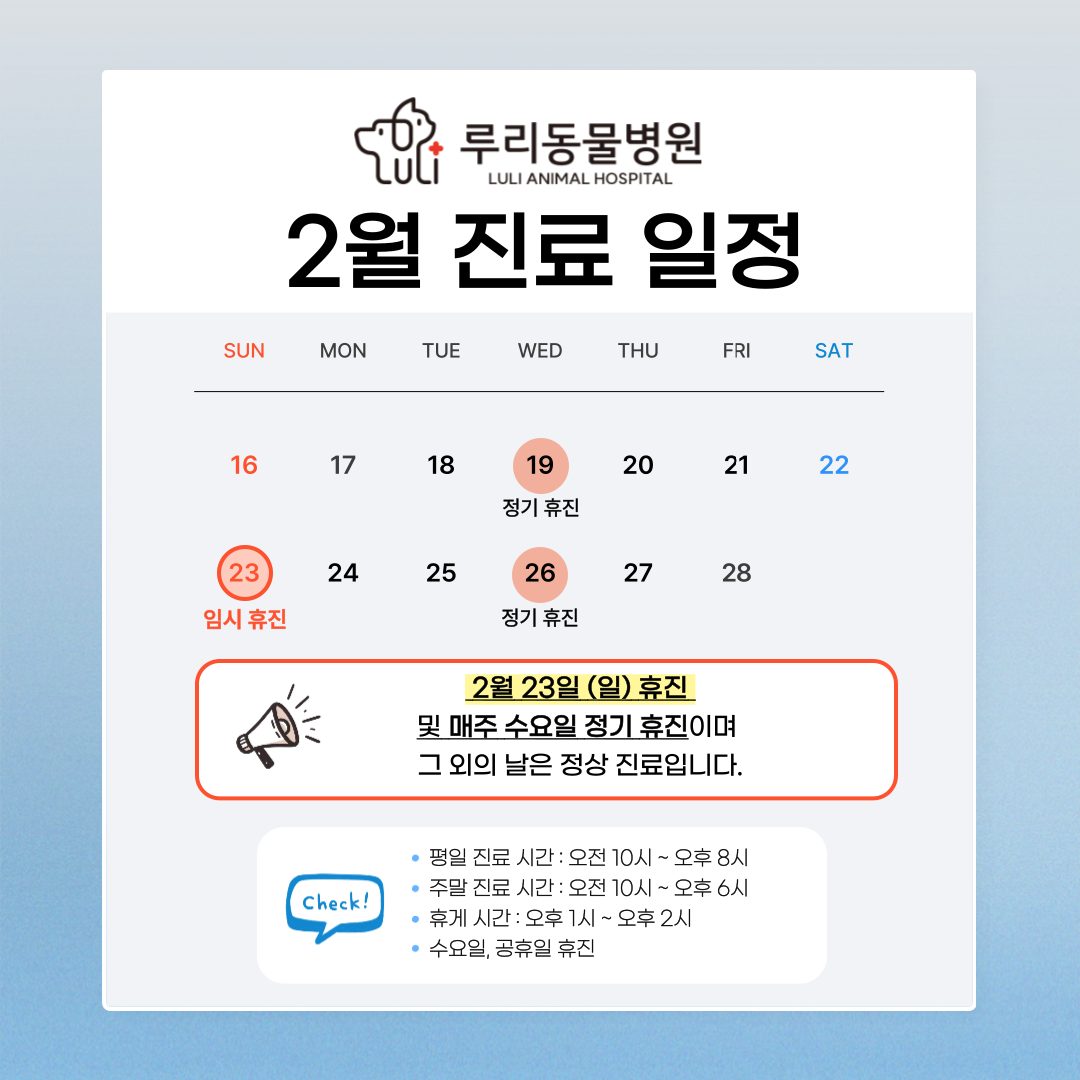 2월 진료일정