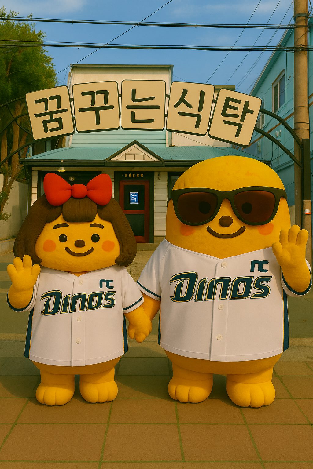 돈까스먹으면서 야구보자구