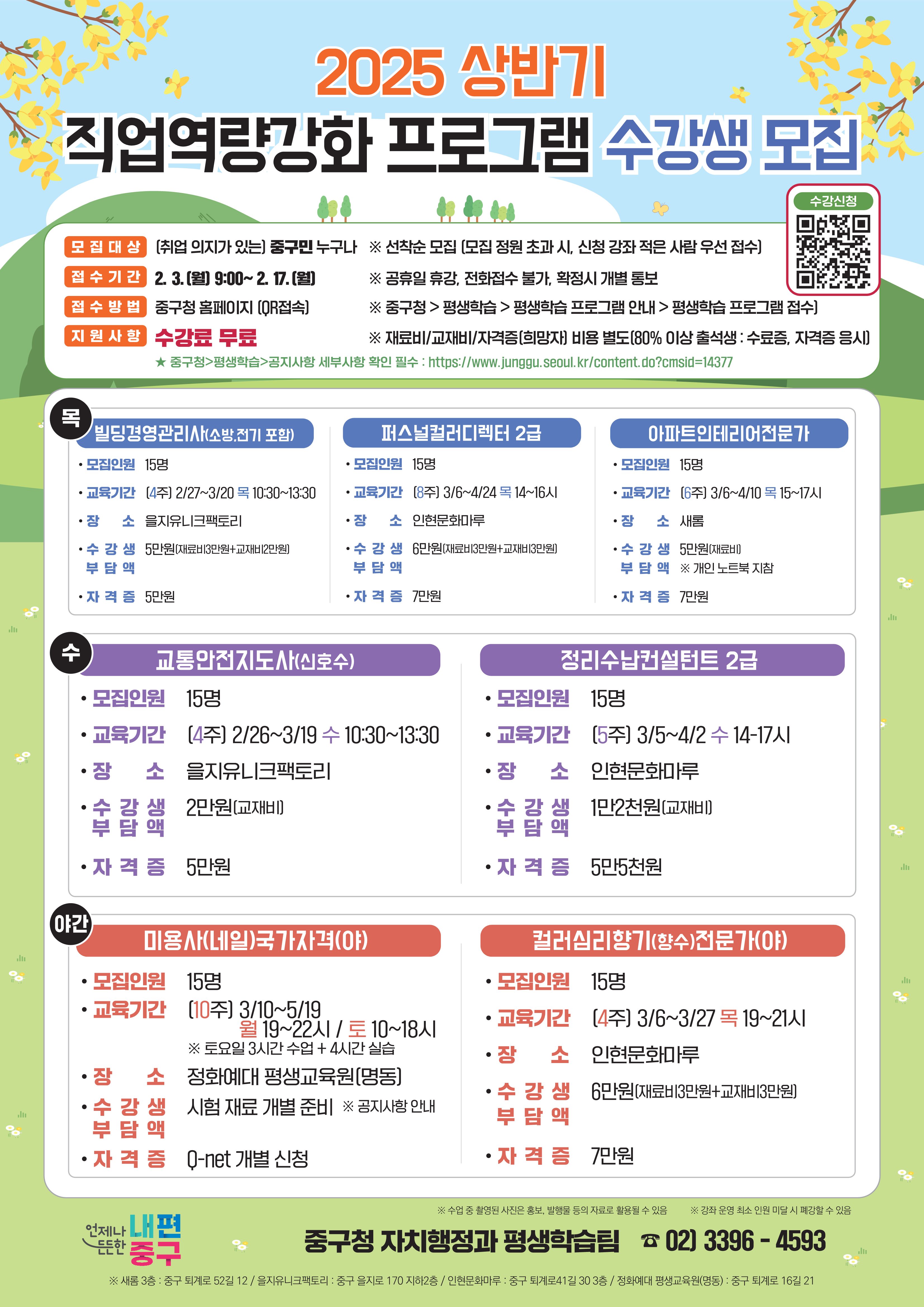 2025 상반기 직업역량강화 프로그램 수강생 모집