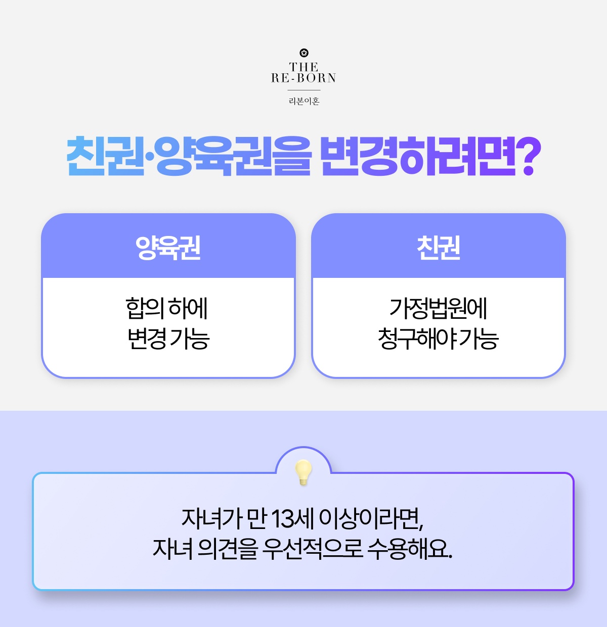 이혼 시 양육권 변경에 관한 법적 세부사항