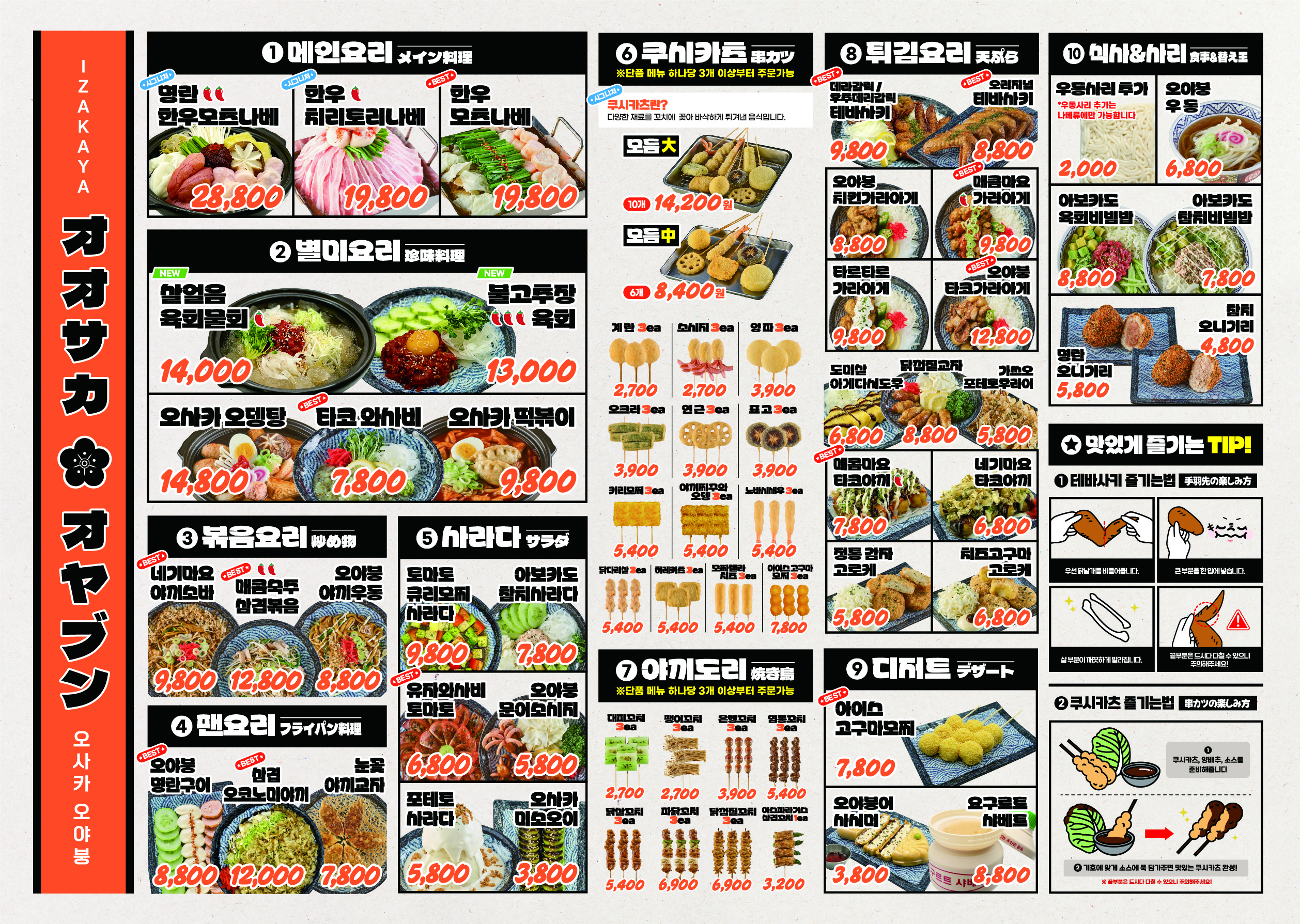 price menu