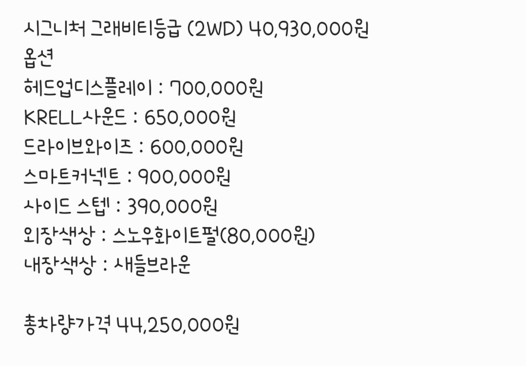 쏘렌토 4세대 MQ4 6인승(가솔린 2.5T) FWD 시그니처 그래비티 매물 썸네일