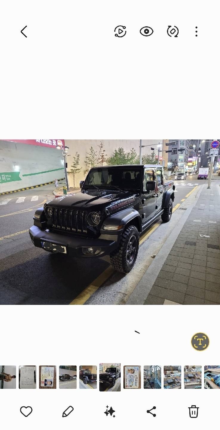글래디에이터 Ⅱ JT 5인승(더블캡 3.6) 4WD 전기형 (284마력)루비콘 매물 썸네일