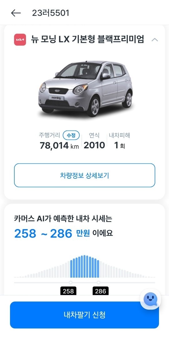 뉴 모닝 SA 5도어 1.0 LX 기본형 블랙프리미엄 매물 썸네일