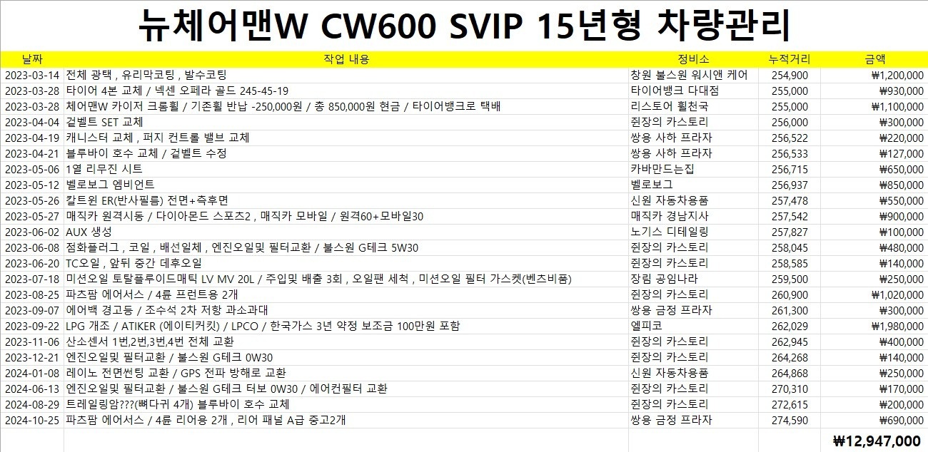 뉴체어맨W 2015년형 CW600 S 중고차 직거래 (11)