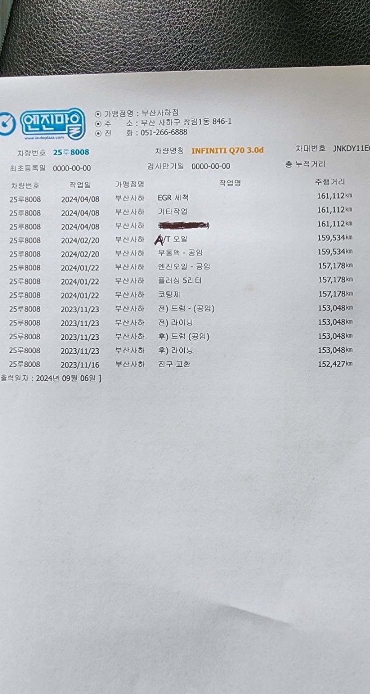 정비내역
정비장소 tdc셀프정비
1. 중고차 직거래 (6)