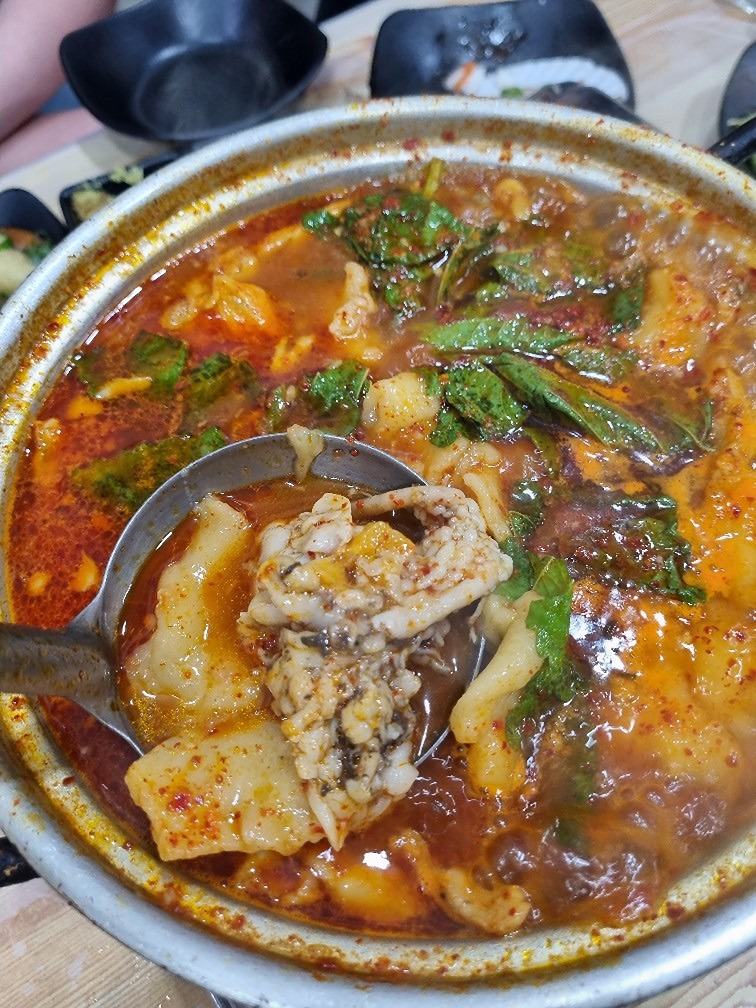 신당동 신토불이 횟집을 다녀왔습니다.
참돔+광어 모듬회를 주문했는데,
기본찬을 되게 다양하게 주셔서 술안주하기 너무 좋고,
마지막 매운탕은 손수제비를 �떠주시는데
손수제비가 오랜만이라 너무 잘 먹었네요 😀