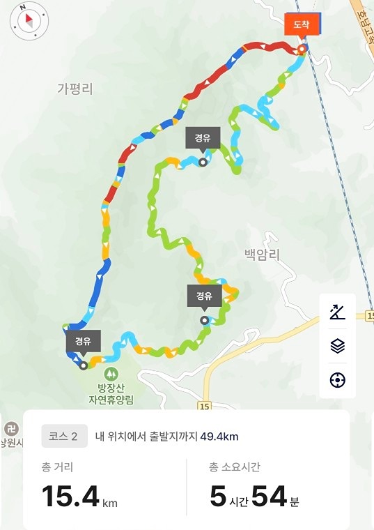 방장산 설산 하이킹